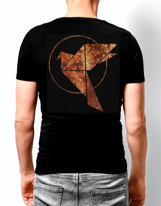 T-Shirt Noir - Origami Métal