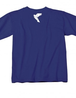 T-shirt kids bleu royal - Logo origami